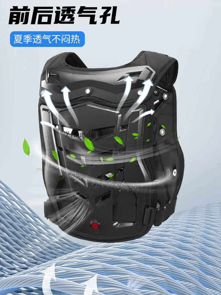 Motorcycle anti-drop armor, breathable off-road rider chest pads, back armor, locomotive riding equipment, protective gear