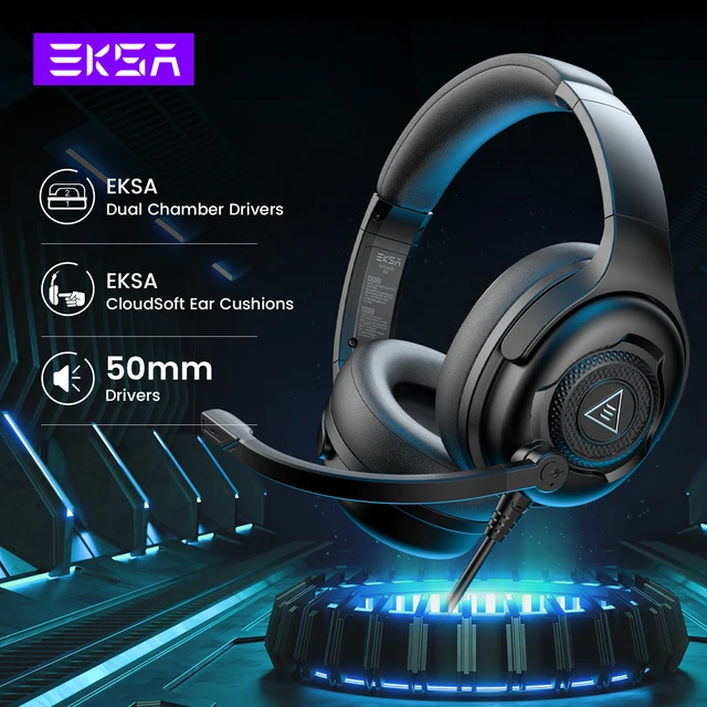 EKSA E4 Wired Headset Gamer 3.5mm Stereo Gaming