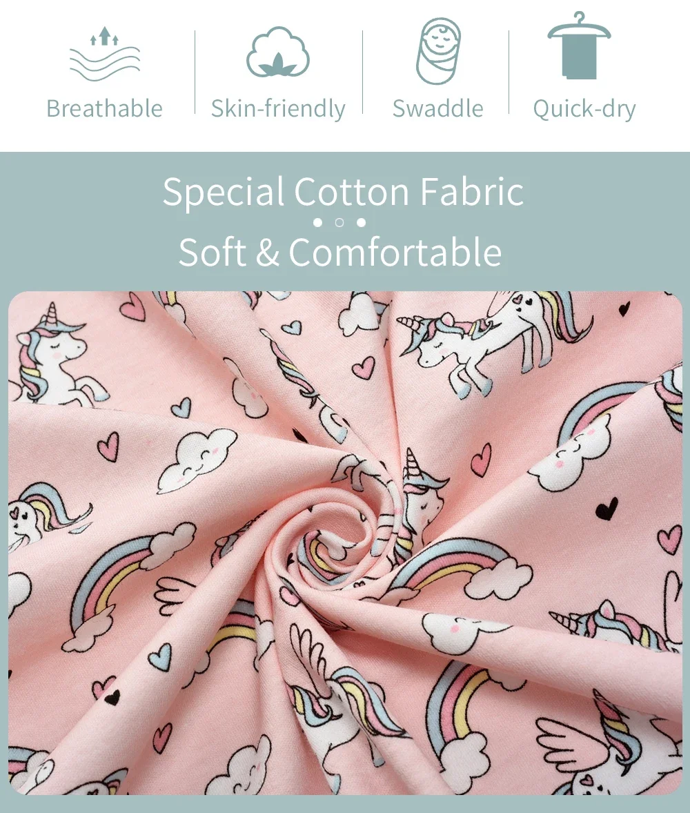 Insular Baby Boys Girls Stretch Cotton Wrapped Toddler Swaddle Cartoon Blanket Bath Towels Kids Sleeping Blankets For Newborn
