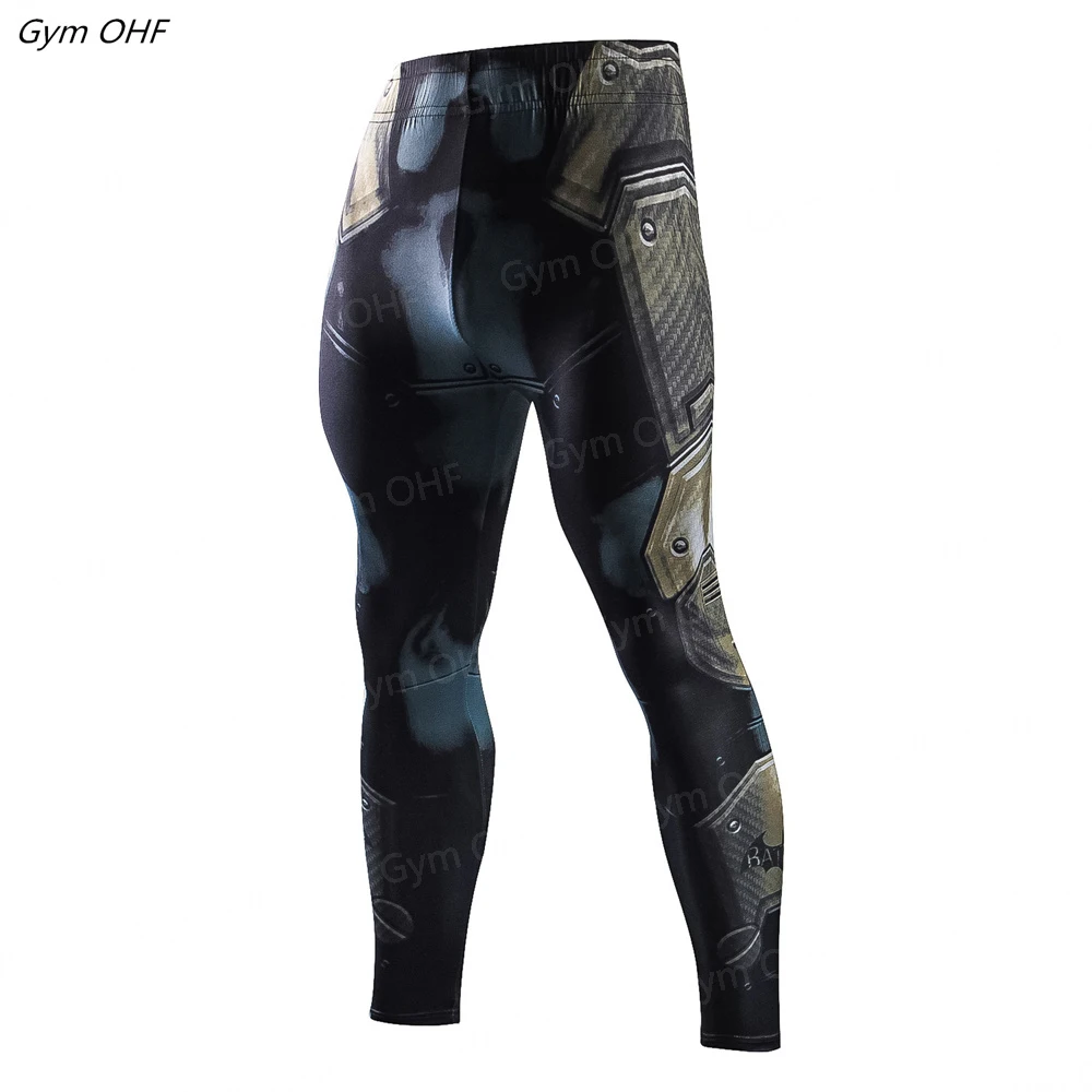 Men's Pants 3D Printed Leggings Sweatpants Quick-Drying Compression Fitness Training Tights Rashgard Jogging Gym Running