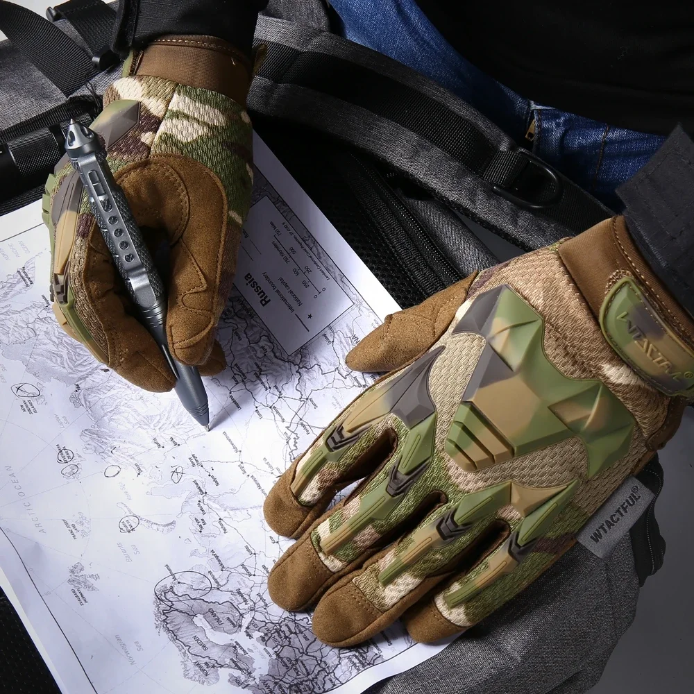 Tactical Cycling Gloves Full Finger Gloves Camouflage Biking Climbing Bike Shooting Hiking Bicycle Mittens Men Women