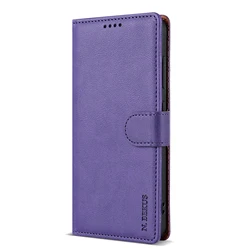 Leather Phone Case with Flip Book Card Wallet Cover for S26 Plus (PURPLE)