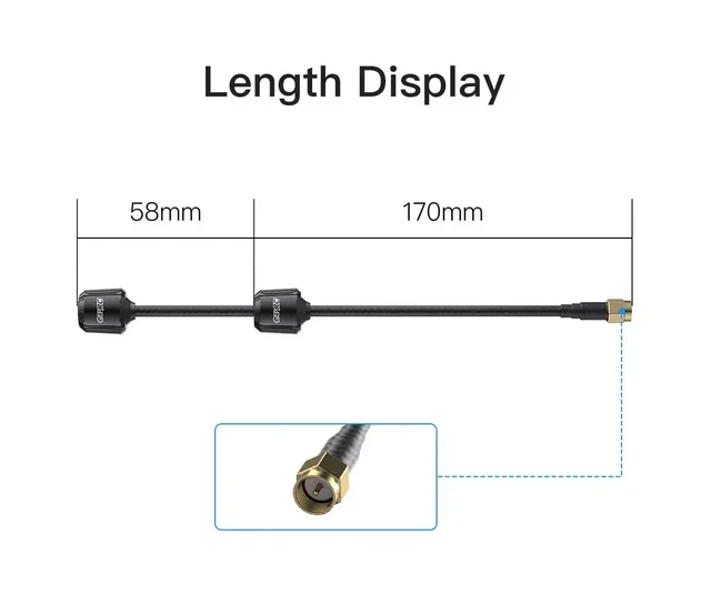 GEPRC Momoda2 5.8G DUAL Antenna SMA 3.8dbi LHCP / RHCP 90mm / 170mm 5