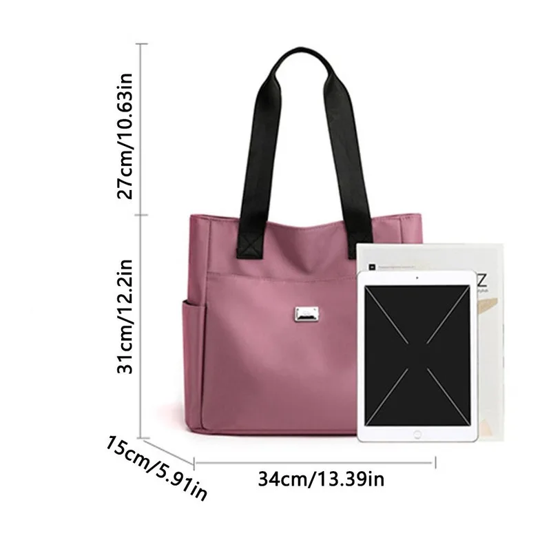 2024 Nylon Large Capacity Shoulder Bag Lightweight Tote Bags Waterproof Handbag For Work School And Travel High Quality
