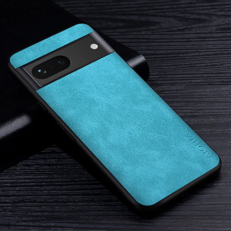Luxurious PU Leather Scratch-Resistant Phone Case - Solid Color Cover