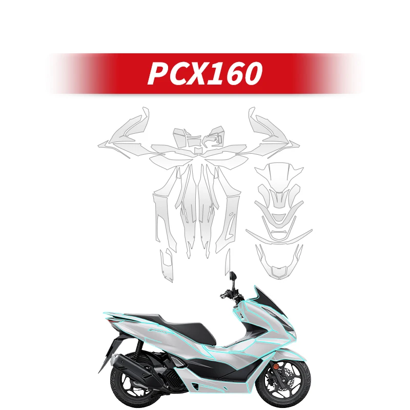 Used For HONDA PCX 160 Motorcycle Full Body Paint Transparent Protective Film Of Bike Accessories Scratch Proof Stickers protective bucket hat anti fog anti virus full face removable transparent dust proof mask fisherman cap m（56 58cm）