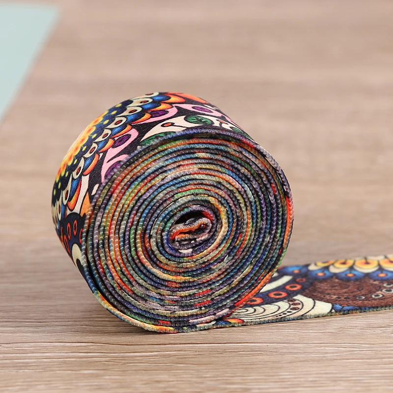 1XD-Ring Belts Yoga Strap Fitness Rope Colored Printed Adjustable Yoga Belt Stretch Belt Washable Sport Stretch Strap Props yoga strap,aerial yoga strap,yoga connector