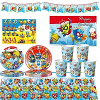 Superthings Birthday Party Decoration Superthings Disposable Tableware Tablecloth Plate Cup Napkin Baby Shower Party Favors Kids 1