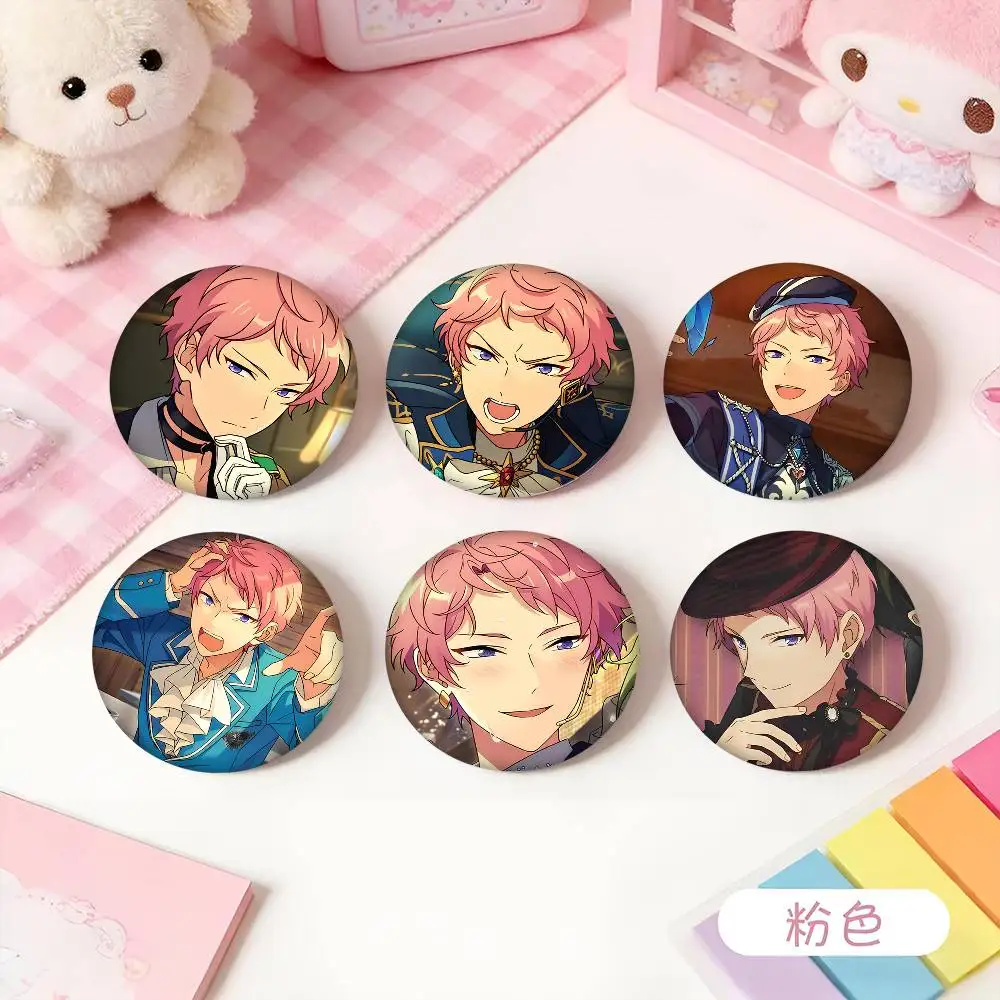 1pc Valkyrie Shu Itsuki Mika Kagehira EnsembleStars 스타일 배지 브로치 백팩 장 라운드 에나멜 핀 액세서리용