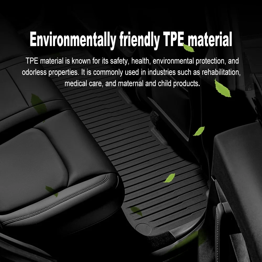 Car Floor Mats TPE For Tesla Model 3 Highland New Model Y -2025 Luggage Mat Set Four Seasons Waterproof Anti-slip Trunk Mat