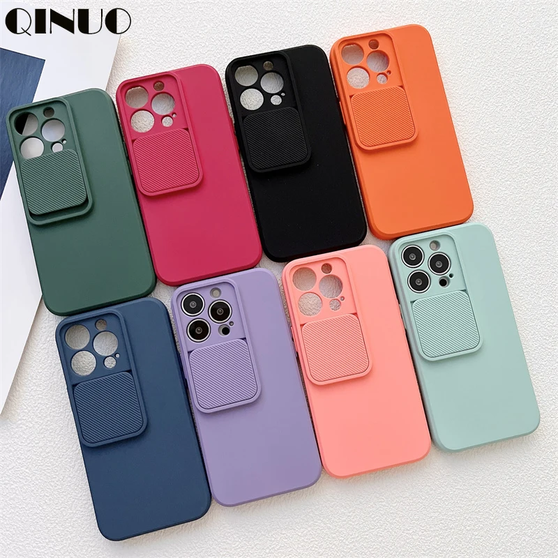 Ultra Thin Slide Camera Protection Soft Silicone Phone Case