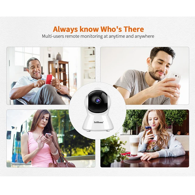 Srihome 2MP WiFi Camera Smart Home Indoor Wireless IP Surveillance Camera AI Detect Automatic Tracking Security Baby Monitor 6