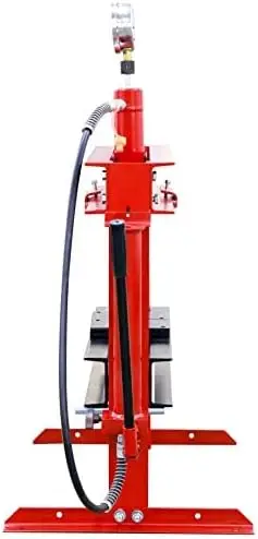 Steel H-Shape Hydraulic Garage/Shop Benchtop Press with Stamping Plates 12 Ton (24,000 lb) Capacity Red