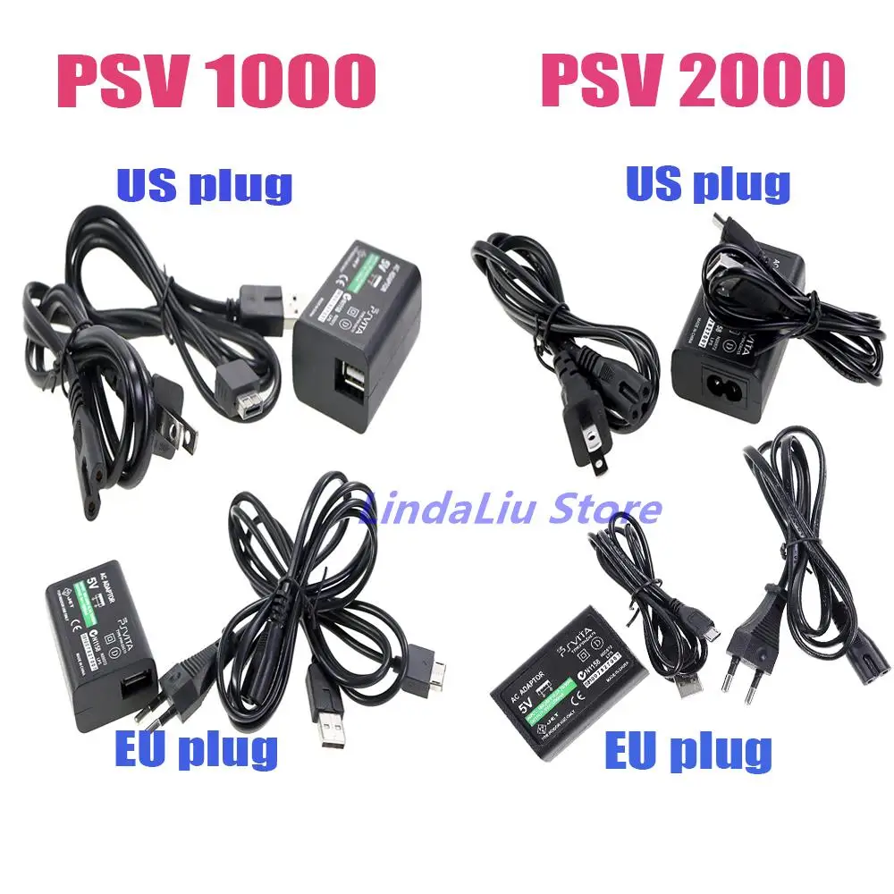 Adaptador ac Carregador Fonte de Alimentação ue Eua Plug com Cabo de Carregamento Usb para Sony Psvita ps Vita Psv 1000 Psv 2000