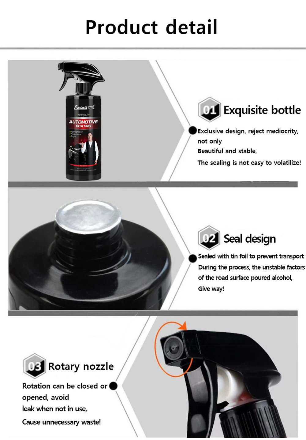 For Car 500ML 9H Hardness Car Detailing Ceramic Coating  Car Products  Ceramic Coating Nano Glass Plated Crystal Car Polish paint cleaner for car