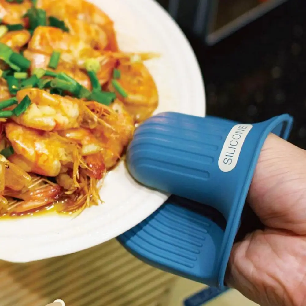 Heat Resistant Gloves High-temperature Resistant Anti-scalding Gloves Kitchen Baking Silicone Anti-hot Grip Oven Safety