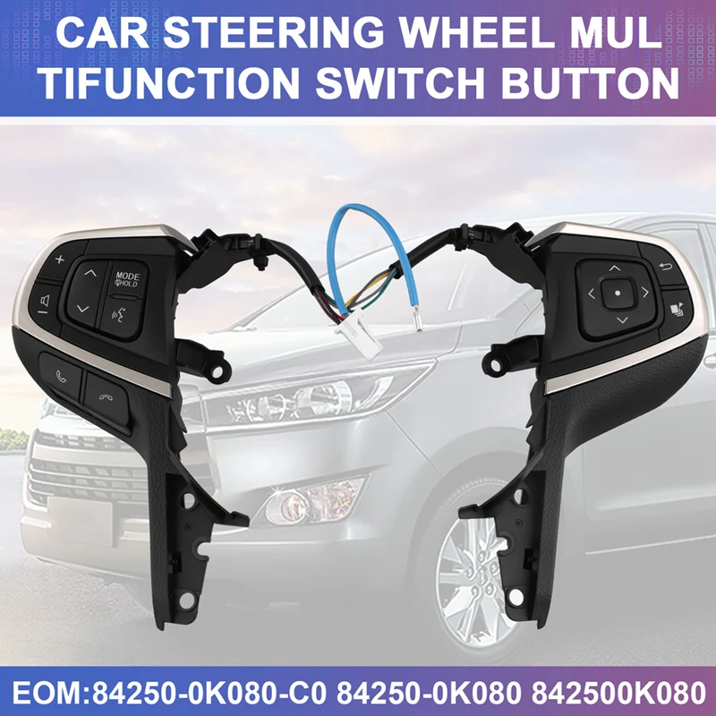 ABIE-Car 다기능 스티어링 휠 크루즈 컨트롤 버튼 스위치 Toyota Innova 2015-2019 842500K080