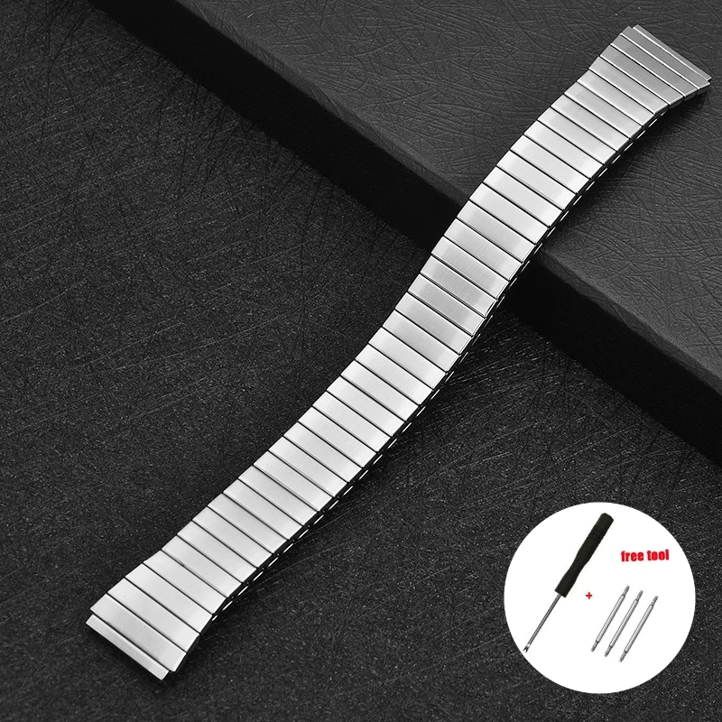 Elastic Stainless Steel Stretch Expansion Watchband Bracelet
