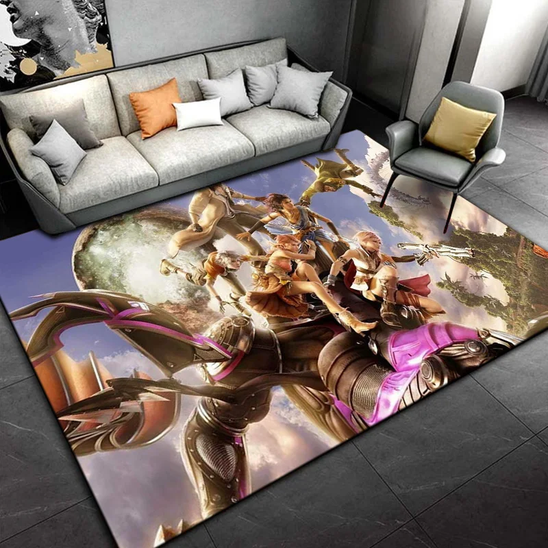 thumbnail image 1 of Final Fantasy Printed Carpet for Living Room Rugs Camping stranger things Picnic Mats Anti-Slip Yoga Mat Fans gift E-sports Rug, 1 of 5