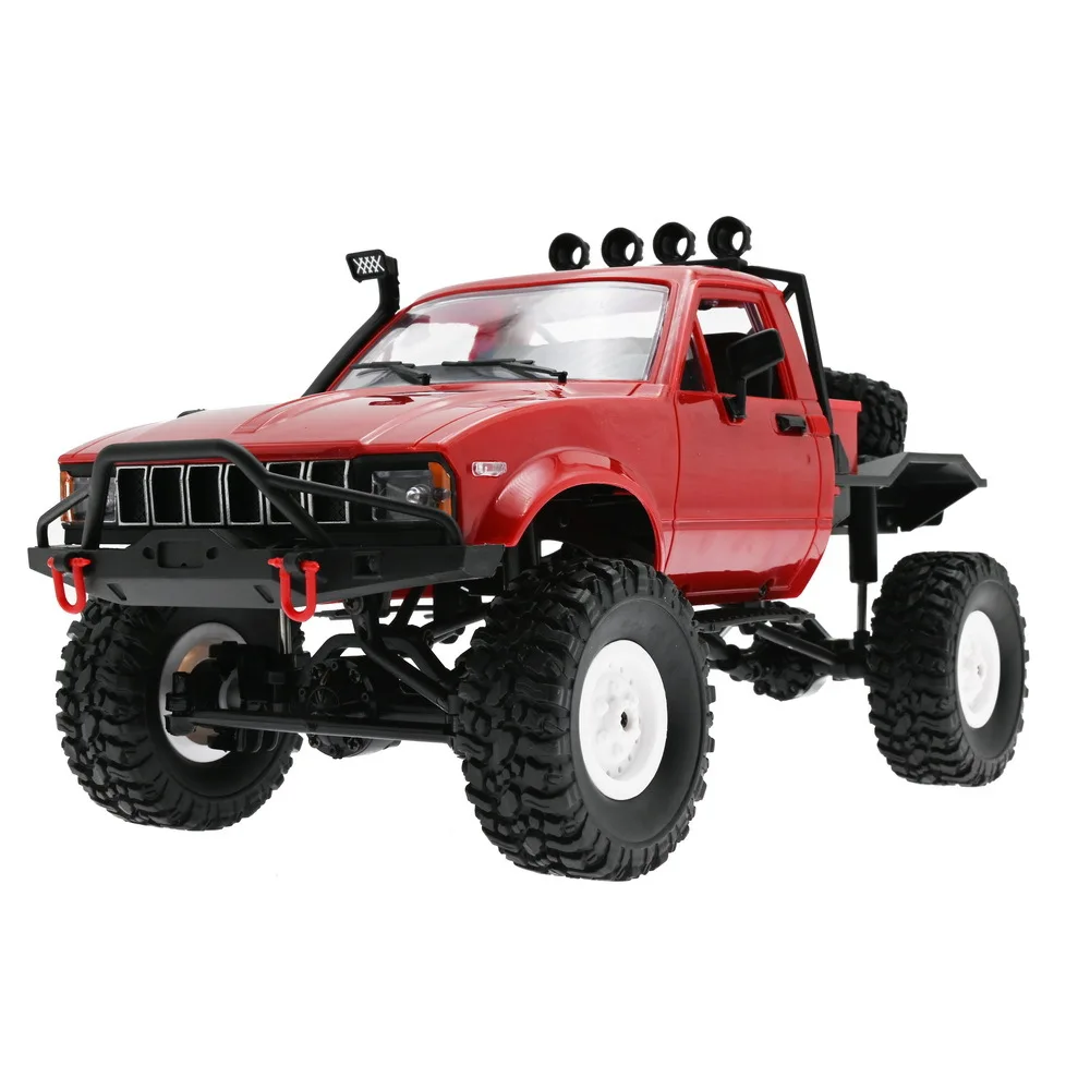 Wpl C14 1/16 Rc Pick Car 2.4g 4wd Off Road Rc Military Car Rock Crawler Truck Handle Full Proportional Control Rtr Rc Truck Toys 4