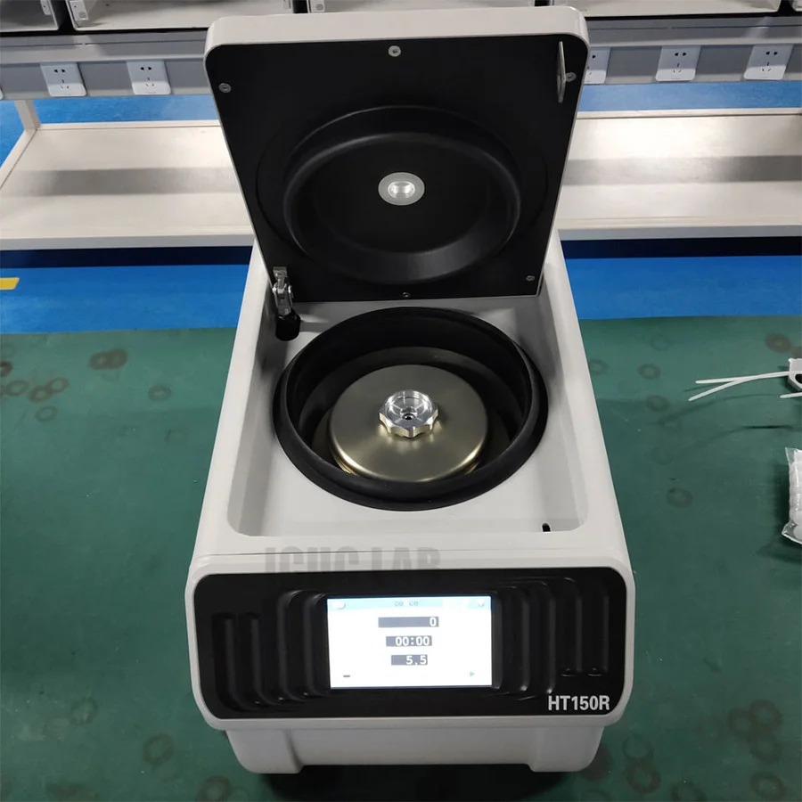 Tabletop High Speed Laboratory Centrifuge Machine with 24x15ml Angle Rotor Refrigerated Centrifuga Max Speed 15000rpm HT150R