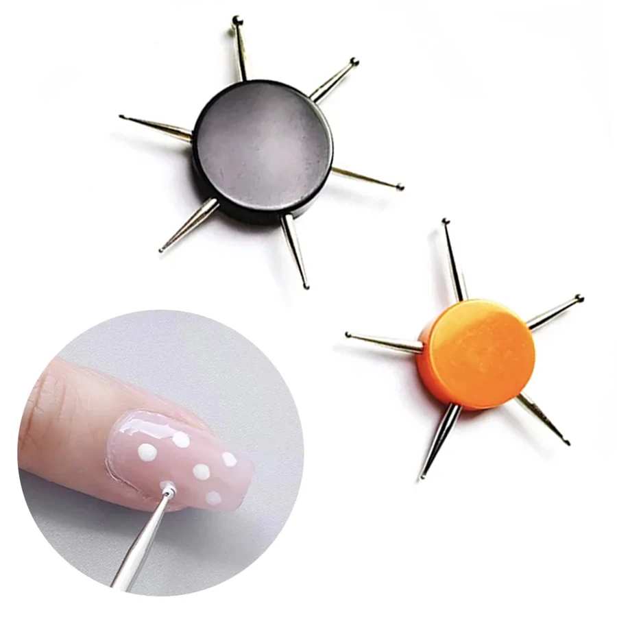 1Pcs Nail Art Dotting Tools Disc Nail Drill Point Nail Tools Dot Painting Tools Nail Point Drill Pen 3