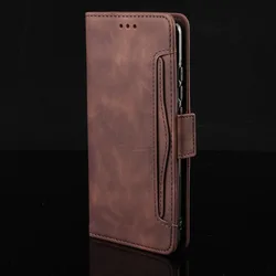 Leather Wallet Case with Magnetic Closure - Book Flip Cover & Photo Card Holder for Cubot X100 (Coffee)