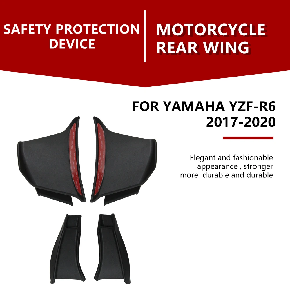 

for YAMAHA YZF R6 2017 2018 2019 2020 Motorcycle Aero Winglet Wind Wing Fairing YZF-R6 YZFR6 17 18 19 20 Fixed Wind Wing Style