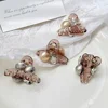 French Styles Pearl Shark Clips Rhinestone Mini Hair Claws For Women Girls Bangs Ponytail Holder Daily Use Sweet Headwear