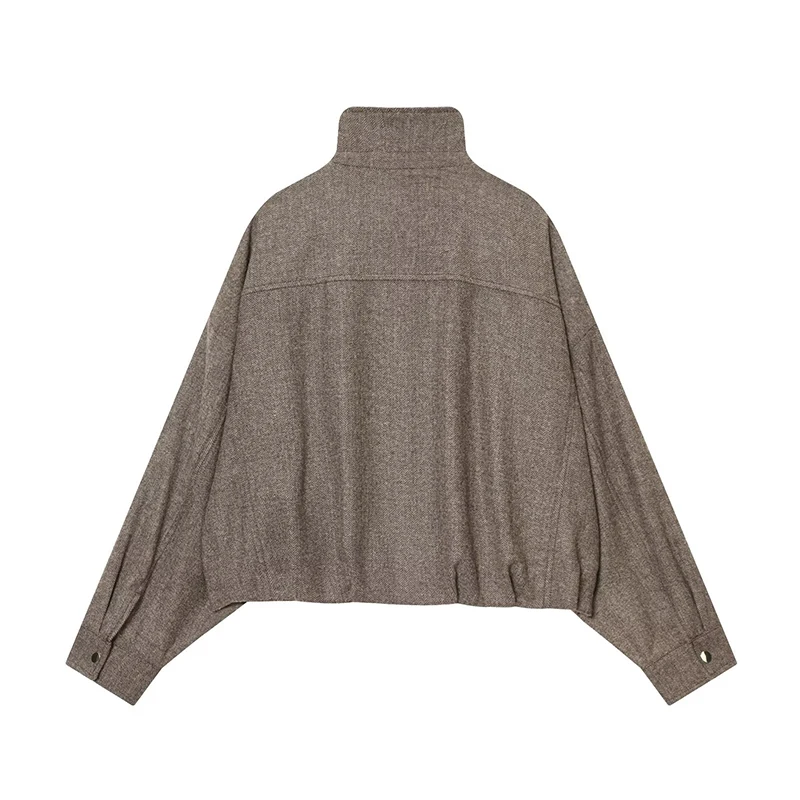 Women's Jacket Autumn 2025 New Fashion Long Sleeve Zipper Bomber Jackets Coat Casual Loose High Street New Outerwear