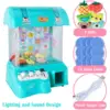 Mini Electronic Claw Machine Coin Operated Doll Machine Vending Grabber Toy Box with Lights & Kids 1