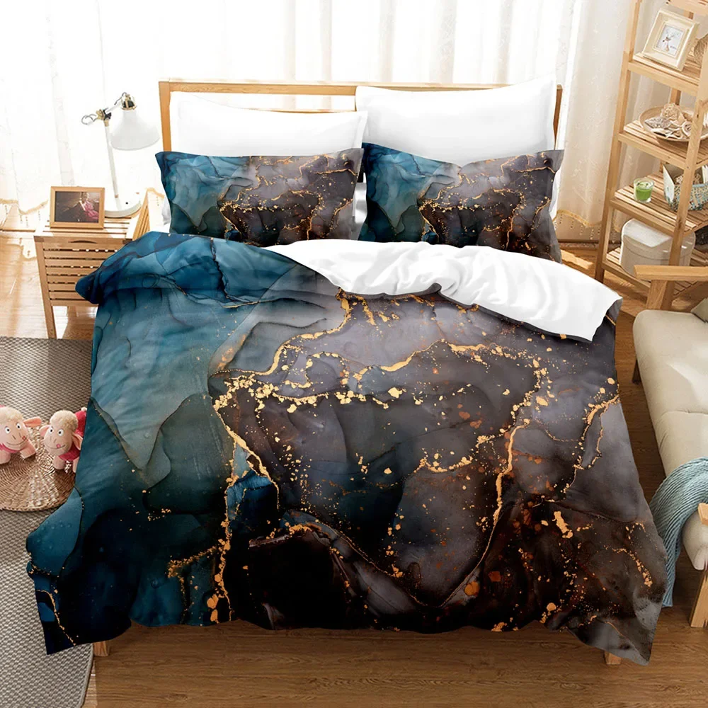 Luxury Marble Bedding Set 3D Printed Duvet Cover Set Romantic Soft Skin-Friendly Single Double King Size for Adult Birthday Gift