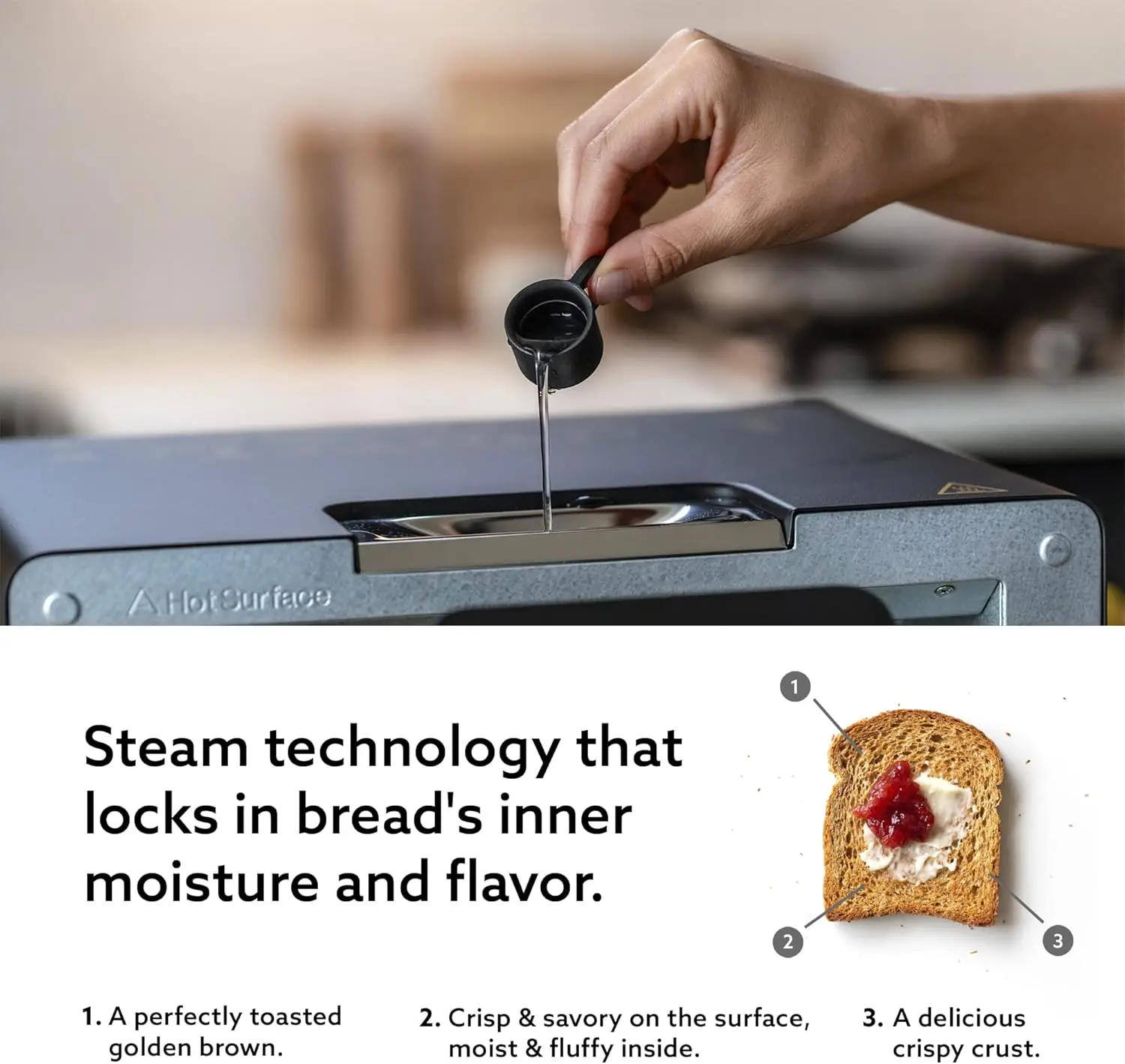 Toaster Steam Oven Toaster Compact Design Baking Tray Cooking Appliances 2