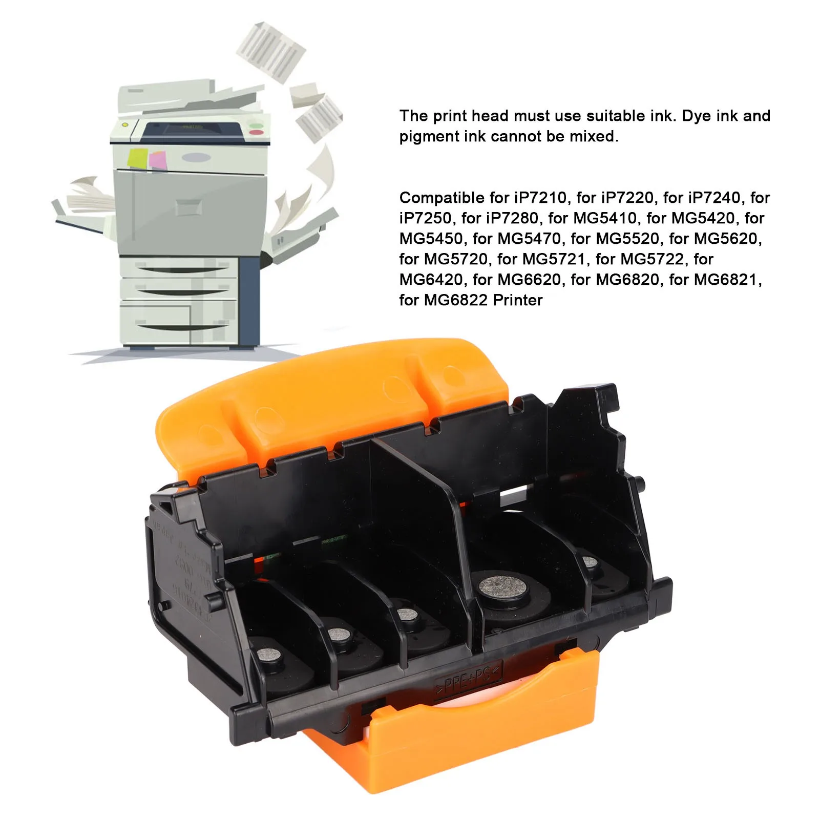 Printkop QY6-0089 Printkopkop Compatibel met voor Canon voor PIXMA TS5050 TS5051 TS5053 TS5055 TS5070 TS5040 TS5080 TS6050 TS6051 TS6052 TS6080