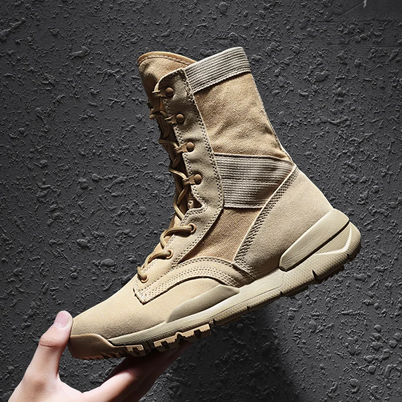 

Best Selling Men Army Military Boots Fashion Tactical Shoes Mens Anti Slip Military Combat Boots Man Brand Hunting Boots Mens