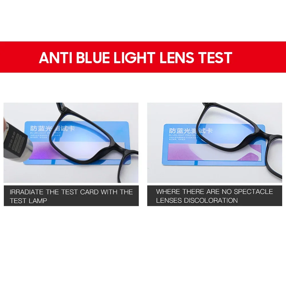 VIVIBEE 2025 Square Blue light Blocking Glasses Men TR90 Light