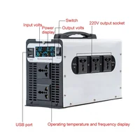 Pure Sine Waveอินเวอร์เตอร์3000W 5000W 6000W Power ConverterจอแสดงผลLCD DC12V 24V To AC 220V 110Vแรงดันไฟฟ้าพลังงานแสงอาทิตย์รถอินเวอร์เตอร์ 4