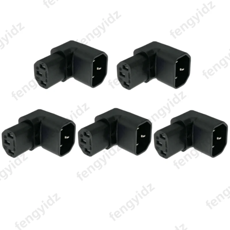 Angled IEC 320 C14 to C13 AC Adapter Converter