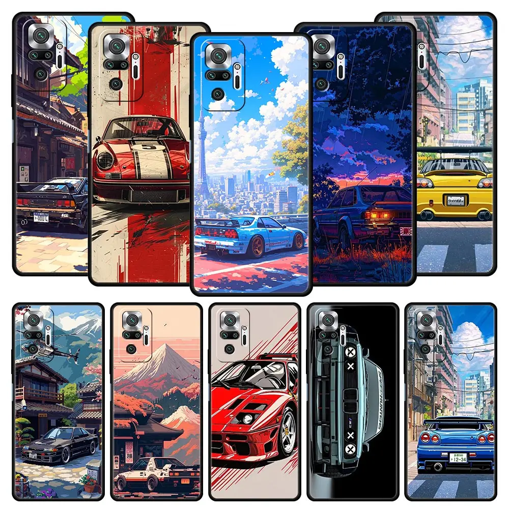 JDM Tokyo Drift Sports Car Soft Phone Case Cover