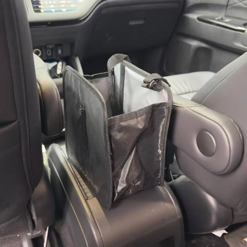 Foldable Car Trash Can Large Capacity Car Hanging Waterproof Leakproof Trash Can Storage Bag Car Interior Accessories