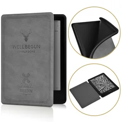 Premium Smart Case for Kindle Paperwhite - Elegant e - Reader Protection Cover (Light Grey)