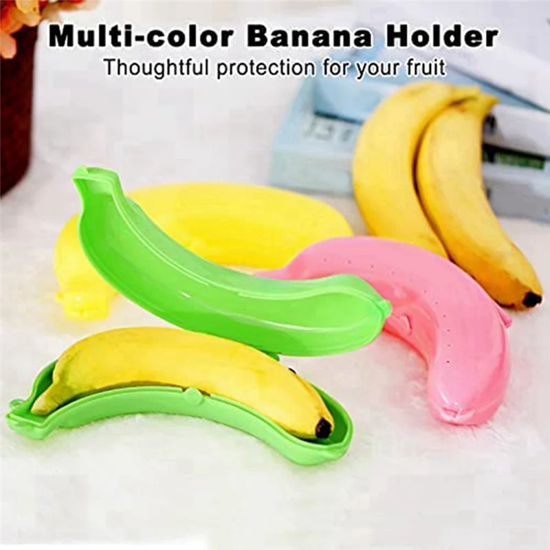 Banana Case, Cute Banana Protector Storage Box, Portable Holder for Lunch Boxes, BPA-Free Fruit Container
