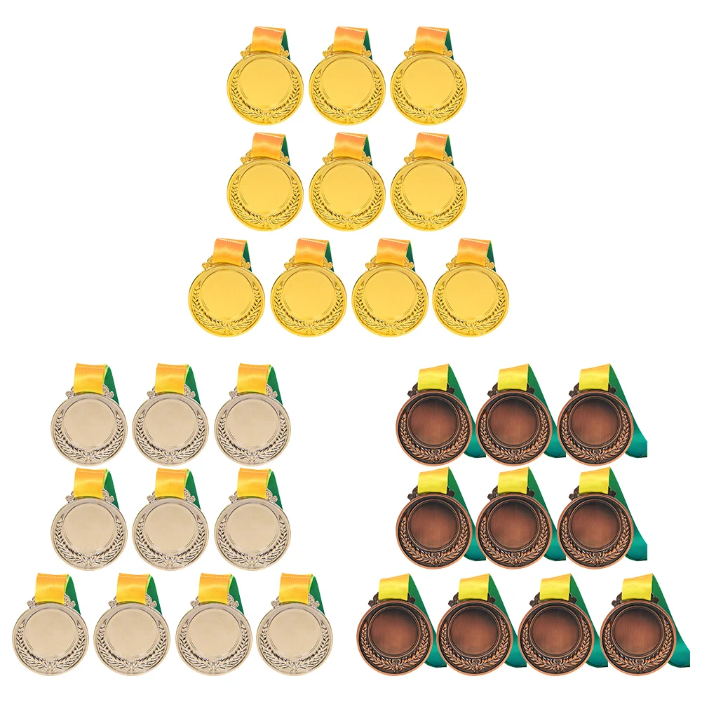 5.2cm 금/은/동메달 상패, 목 리본 포함, 스포츠 상, 학생 상, 마라톤 및 볼 게임 상