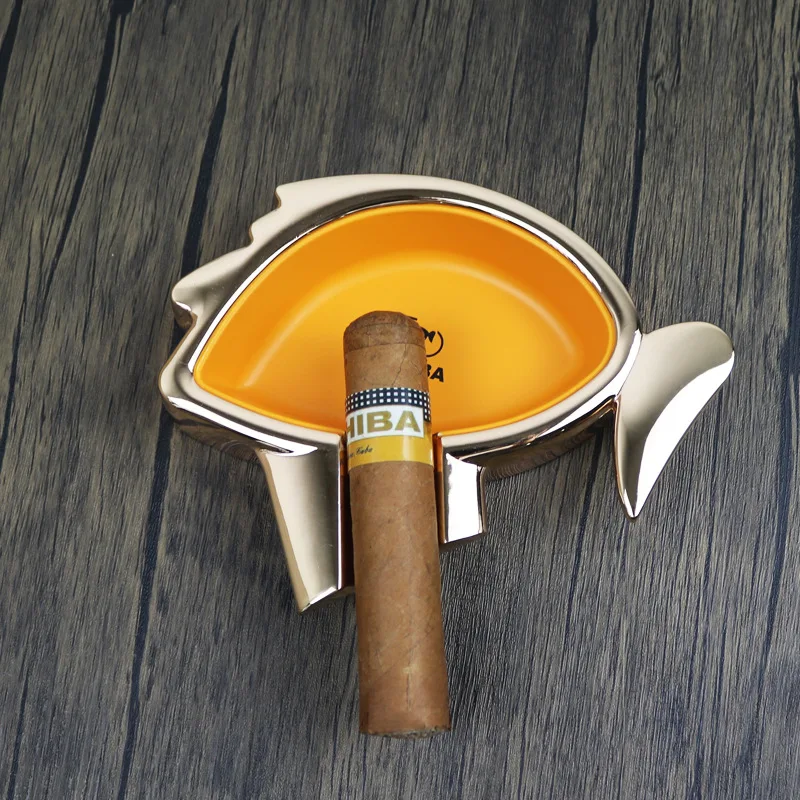 

Creative Classic Cigar Ashtray 1 Slot Ashtray Portable Three Cigarette Slot Ceramic Ashtray Cigar Accessories for Cohiba