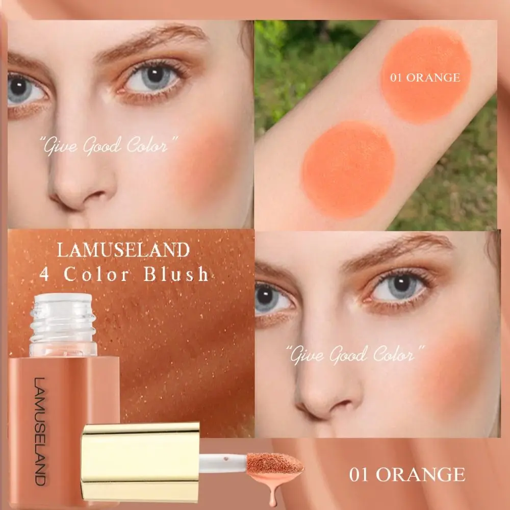 Women Mini Liquid Blusher Silky Smooth Matte Long lasting Blush Highlighter Stick Waterproof Cheek Eye Mousse Face Blush blush stick liquid blush facial blusher