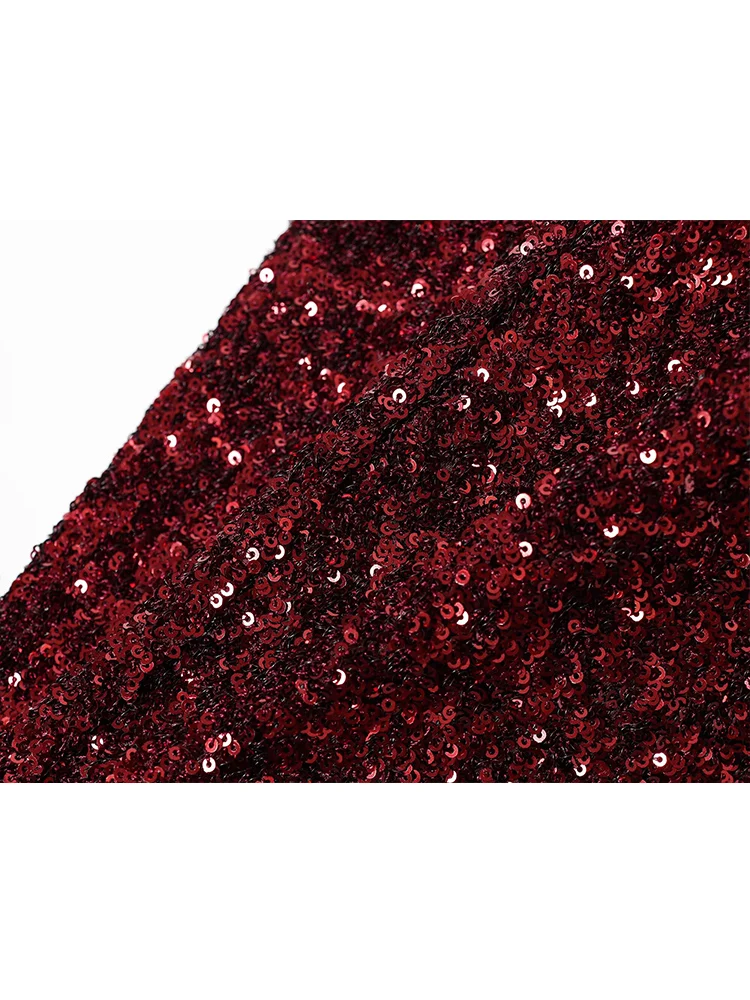 Sequins Halter Long Dress For Women Sleeveless Shining Evening Party Slimming Backless Dresses Female New Holiday Fashion Dress