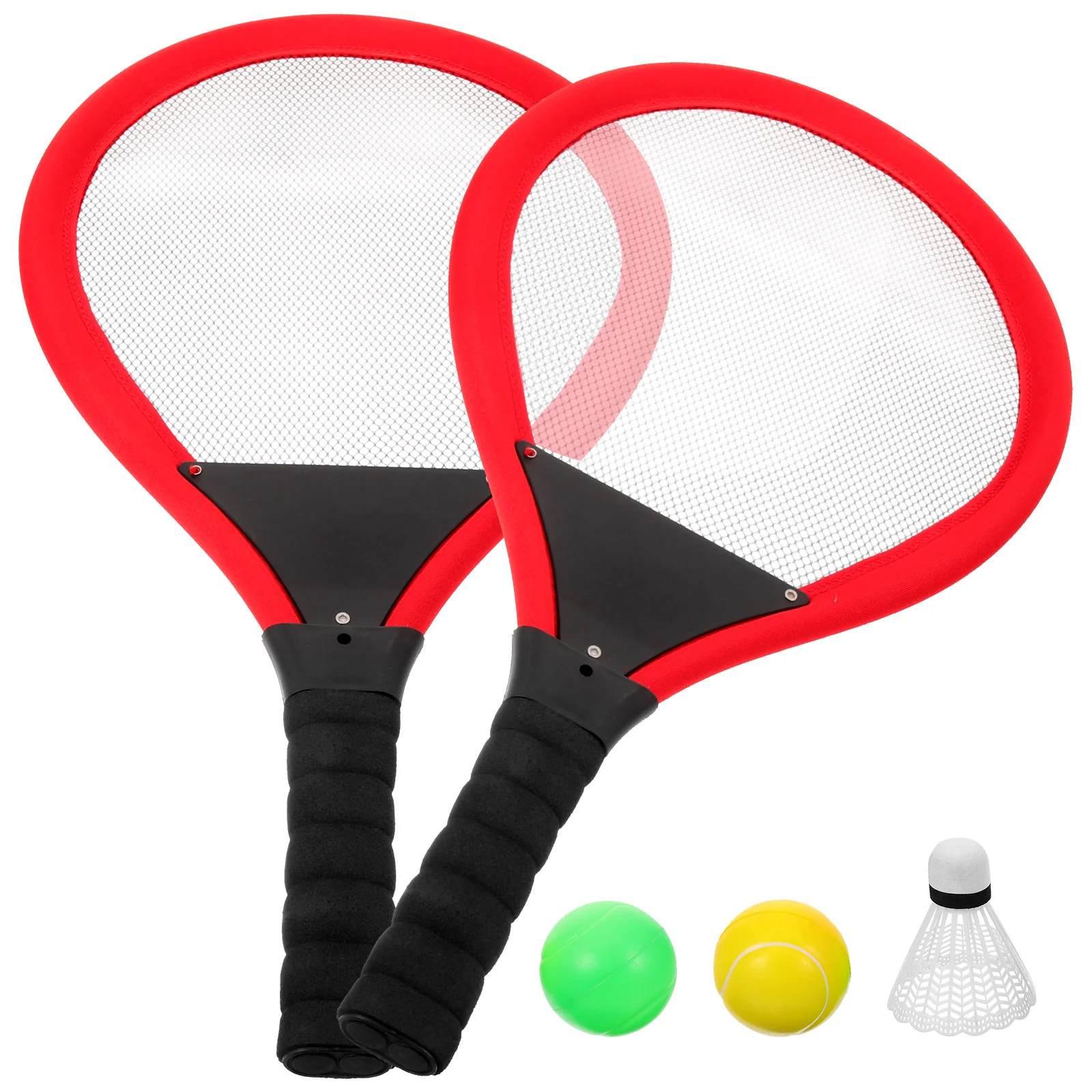 

Ракетка для тенниса для спорта на открытом воздухе, пластиковая игрушка (две красные упаковки), пляжные мячи, игрушки, ракетбол, ракетка для мужчин, детей
