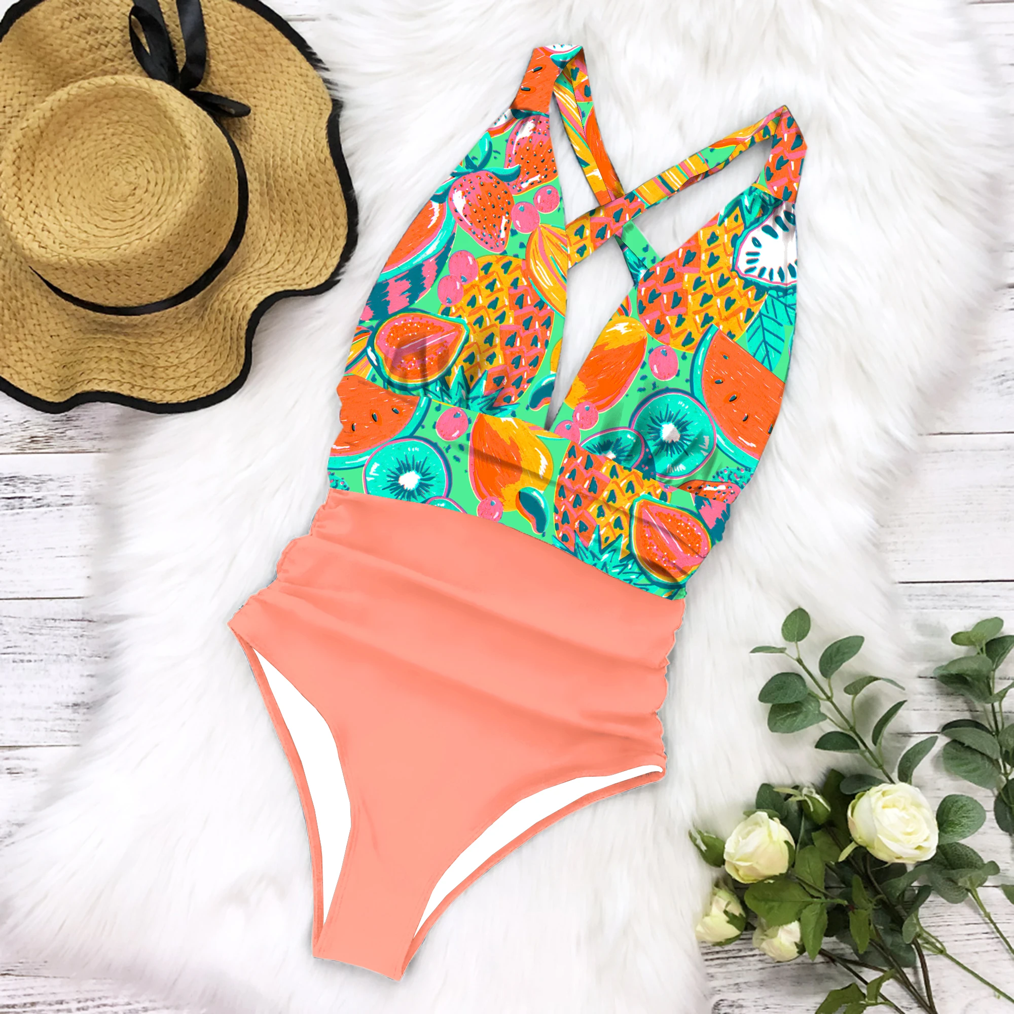 2023  ǽ    Monokini Ruffle  Bodysuit ġ  