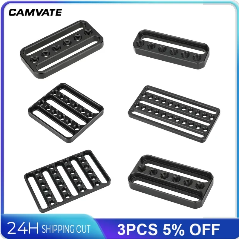 CAMVATE Universal Cheese Plate Camera Mounting Plate With 1/4-20 Mounting Points For DSLR Camera cage DIY Configuration Camera Mount Plate Camera Base Plate Camera Tripod Plate