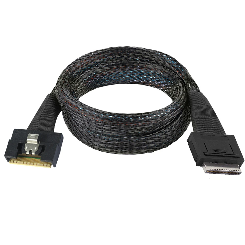 

Oculink PCIe PCI-Express SFF-8611 8i to SFF-8654 8i 8x Slimline SSD Data Active Cable 50cm